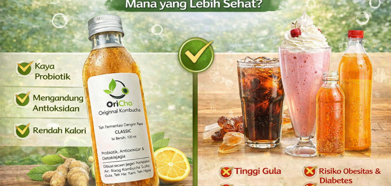 ORiCha Kombucha vs Minuman Manis ORiCha Kombucha vs Minuman Manis